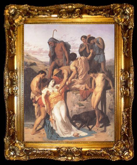 framed  Adolphe William Bouguereau Zenobia.found by shepherds on the Banks of the Araxes  (mk26), ta009-2